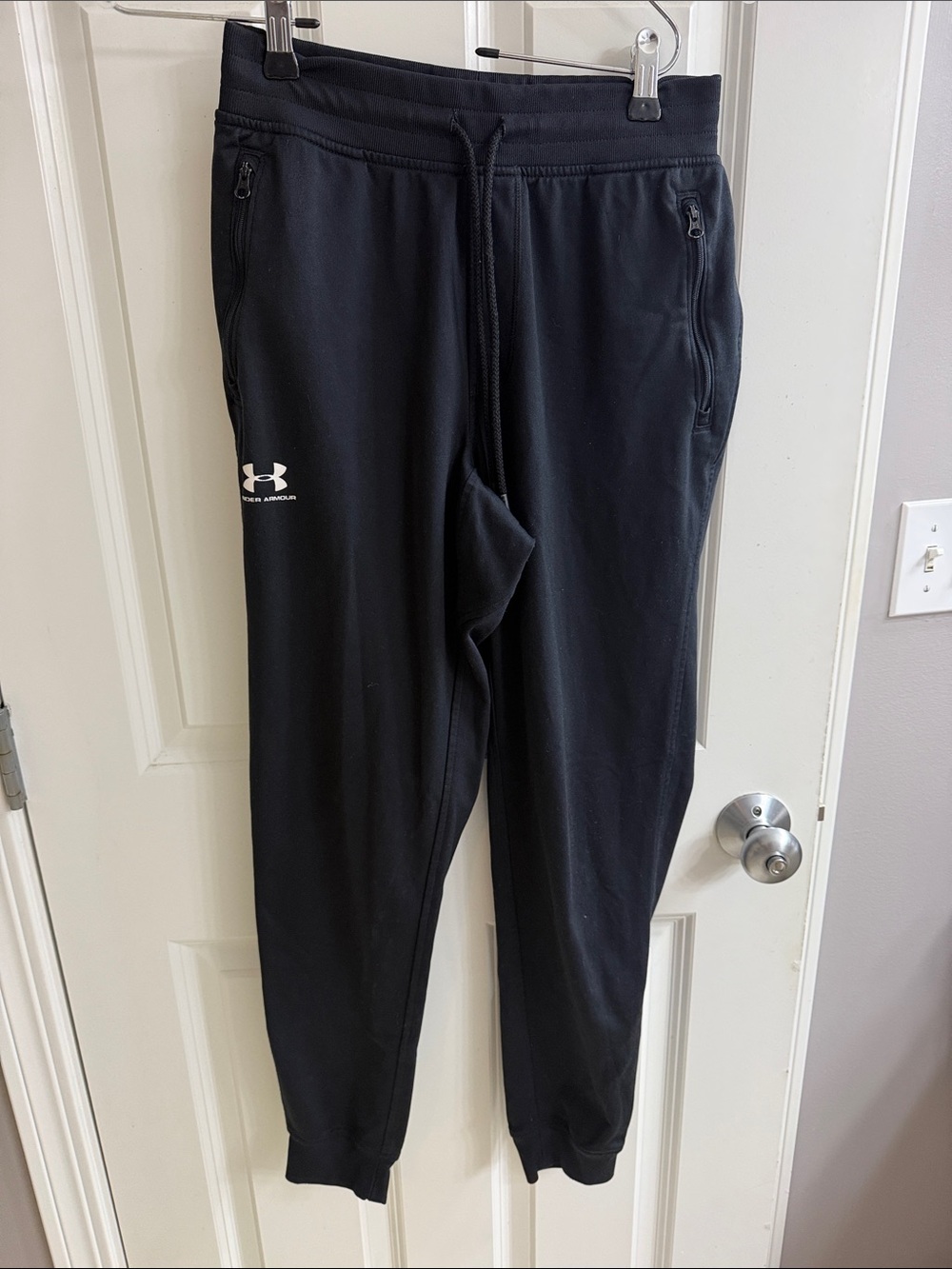 Under Armour Black Men’s Performance Joggers with White Logo